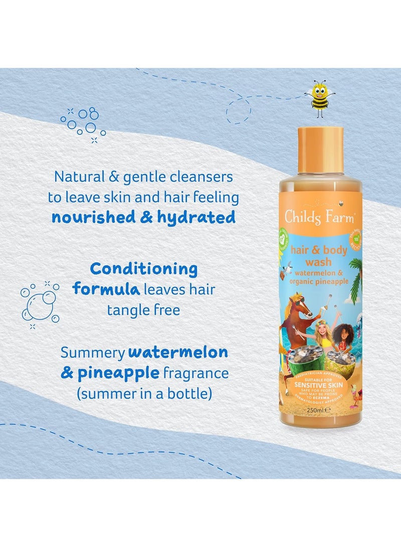 Hair And Body Wash Watermelon And Organic Pineapple 250  ML