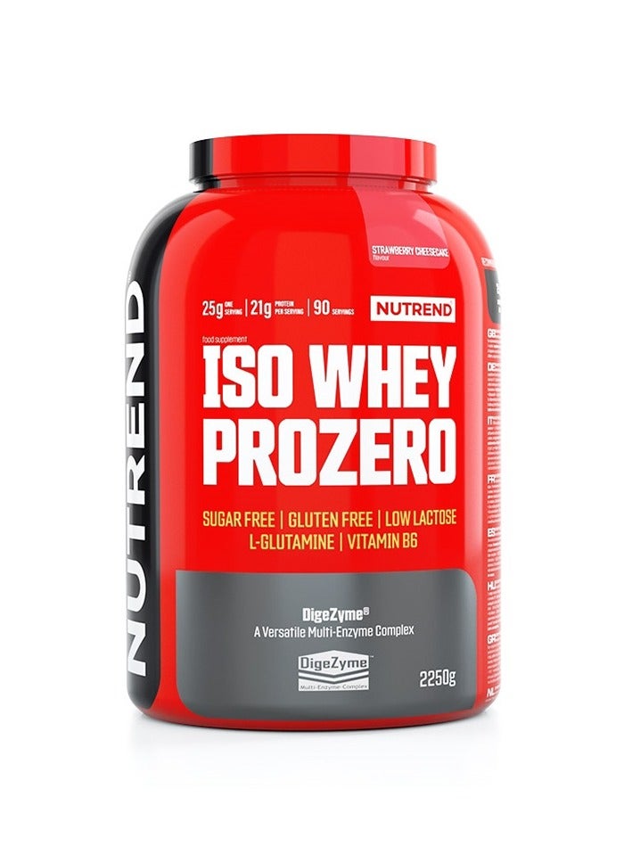 Nutrend Iso Whey Prozero 90 Servings Strawberry Cheesecake 2250g