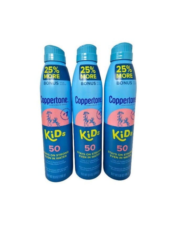 Kids Sunscreen Spray SPF 50 With Water Resistance Up to 80 Min 6.9 Oz 196g