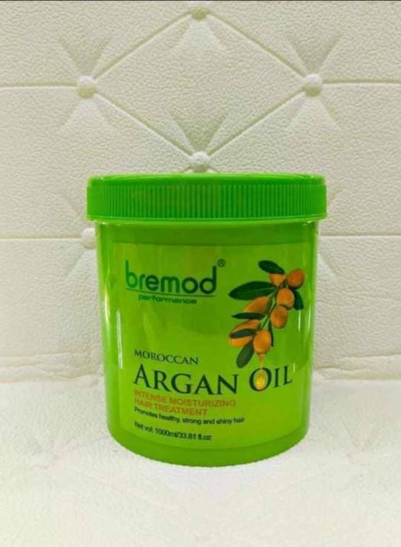 Moroccan Argan Oil Hair Treatment 1000ml – Deep Moisturizing & Repair Mask for Dry, Damaged & Frizzy Hair – Restores Shine, Smoothness & Strength