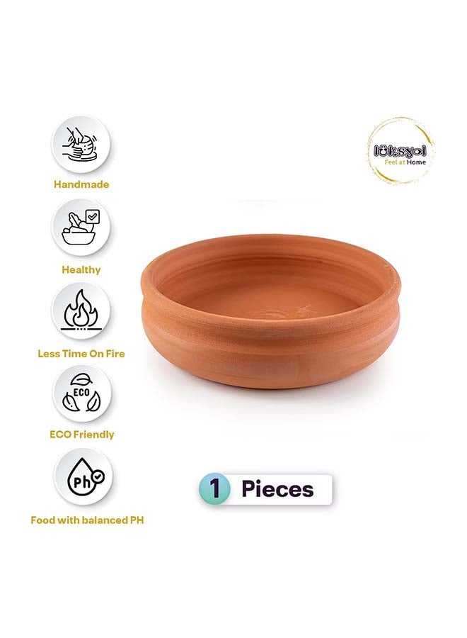 Clay pot for cooking - Handmade oven bowl tajine cooking pot - Microwave & Oven Safe - 100% Natural earthenware pot - Eco friendly terracotta pots for Mexican Indian Korean moroccan Dishes, (8 Pcs)