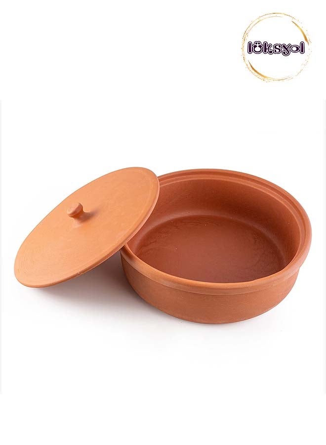 Luksyol Clay Pot For Cooking, Large Pot, Big Pots For Cooking, Handmade Cookware, Cooking Pot, Terracotta Pot, Terracotta Casserole, Unglazed Clay Pots For Cooking, Dutch Oven Pot With Lid 11.8 Inches