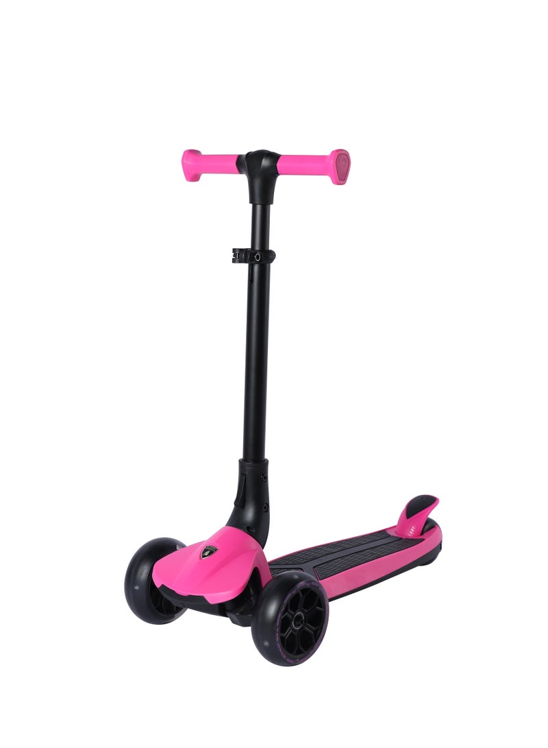 Lamborghini Kids Scooter - 3-Wheel, Adjustable Height, Foldable, Luminous Led Wheels, For Ages 3+