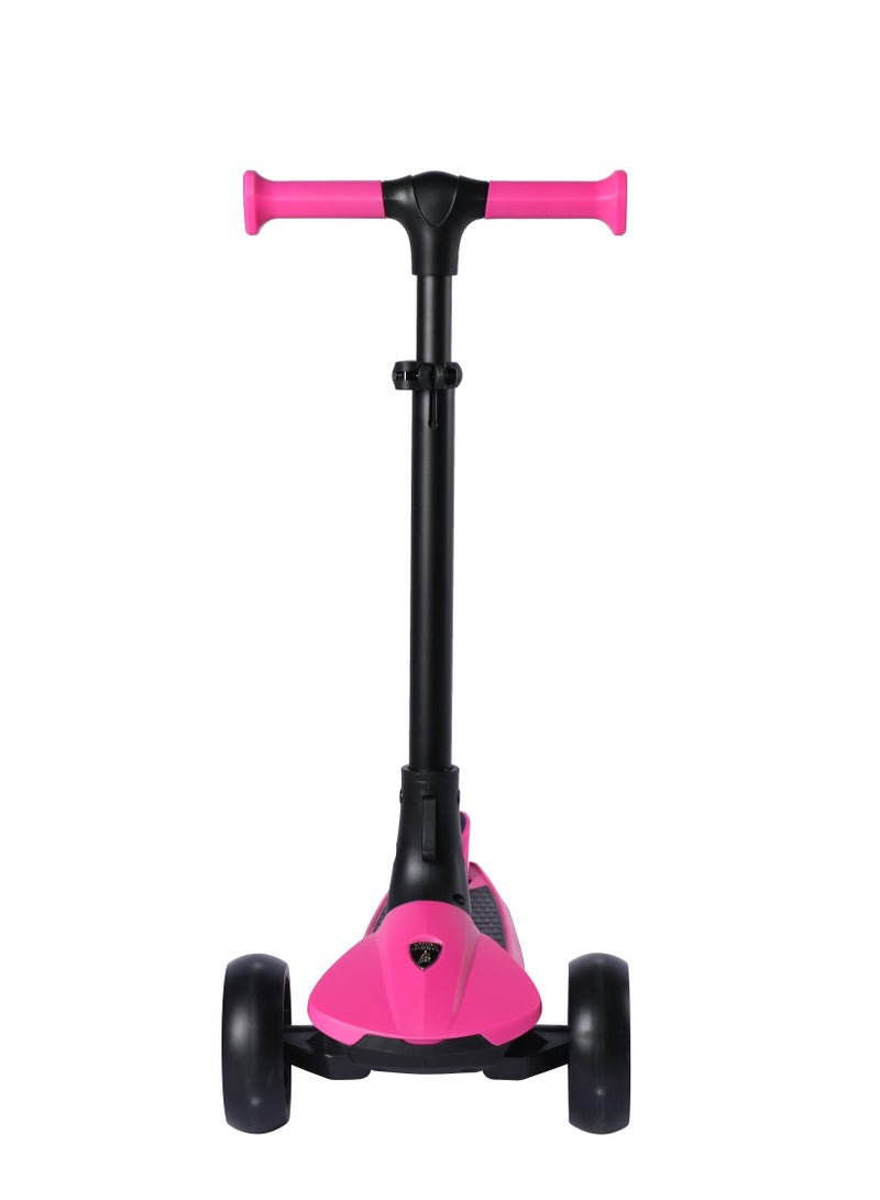 Lamborghini Kids Scooter - 3-Wheel, Adjustable Height, Foldable, Luminous Led Wheels, For Ages 3+