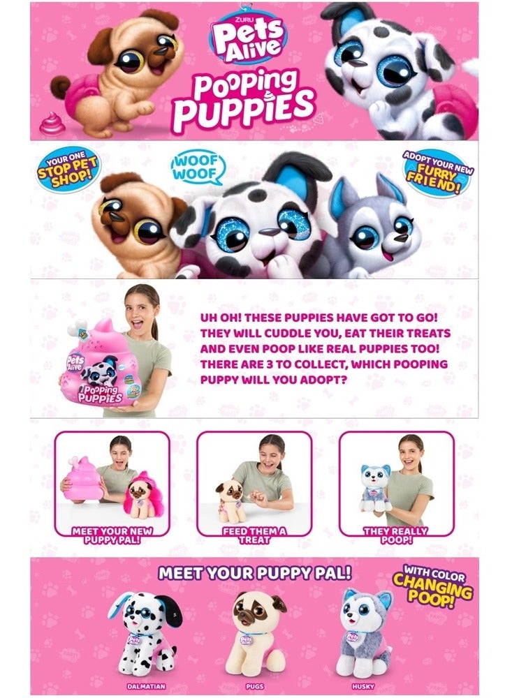 ZURU PETS ALIVE Series 1 Interactive Plush toy HUSKY for Ages 3Y+