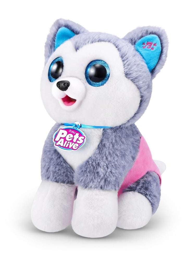 ZURU PETS ALIVE Series 1 Interactive Plush toy HUSKY for Ages 3Y+