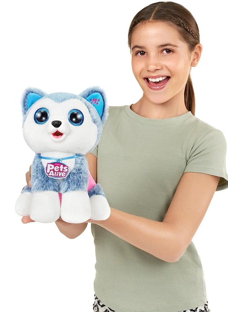 ZURU PETS ALIVE Series 1 Interactive Plush toy HUSKY for Ages 3Y+