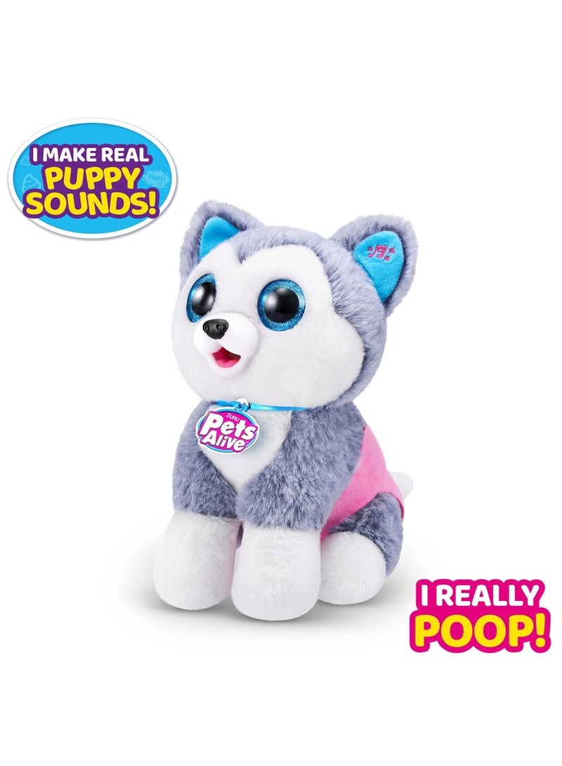 ZURU PETS ALIVE Series 1 Interactive Plush toy HUSKY for Ages 3Y+