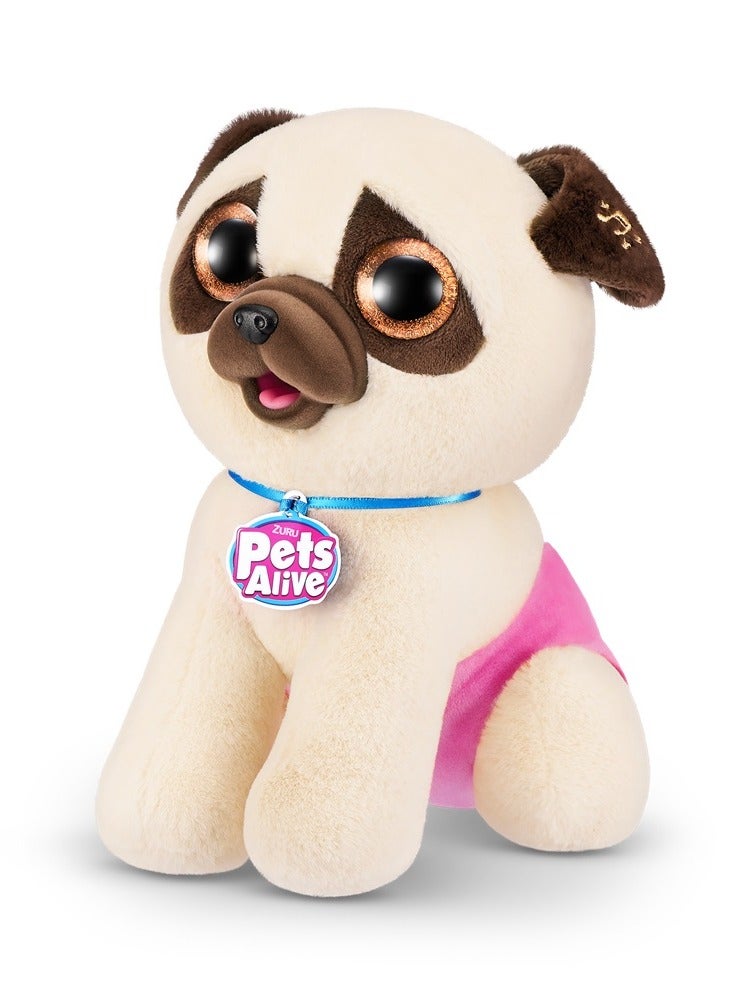 ZURU PETS ALIVE Series 1 Interactive Plush toy PUG for Ages 3Y+