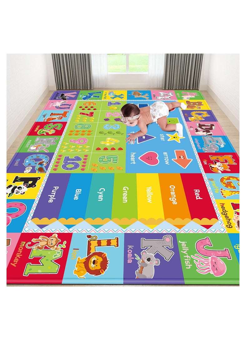 Kids Play Rug for Playroom, Kids Play Mat ABC Educational Area Rug, Toddler Baby Playroom Mat, Alphabet Soft Non-Slip Kids Rug Carpet for Boy Girl Bedroom (78.7X59 INCH Style 2)