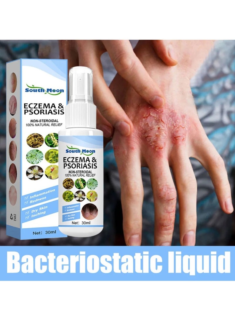 Herbal Psoriasis Relief Spray, Safe And Effective Eczema Soothing Spray, Simple And Convenient Herbal Psoriasis Soothing Mist, Quick Application Vitiligo Removal Relief For All Skin Types