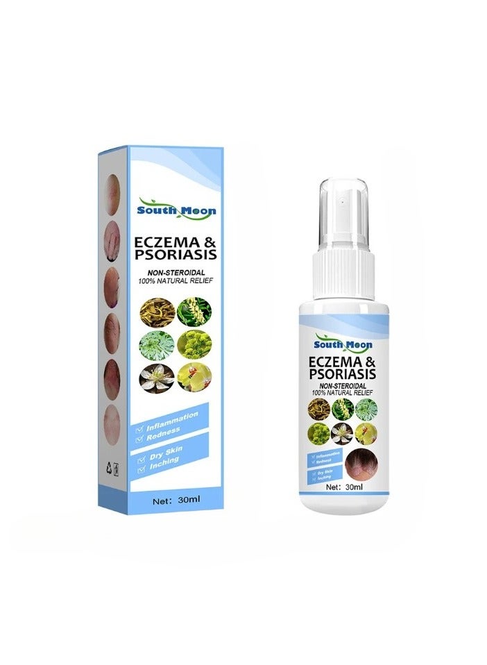 Herbal Psoriasis Relief Spray, Safe And Effective Eczema Soothing Spray, Simple And Convenient Herbal Psoriasis Soothing Mist, Quick Application Vitiligo Removal Relief For All Skin Types