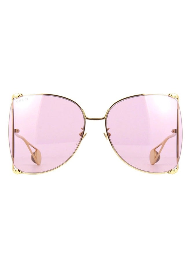 Gucci Butterfly Gold Sunglasses for Women GG0252S-013
