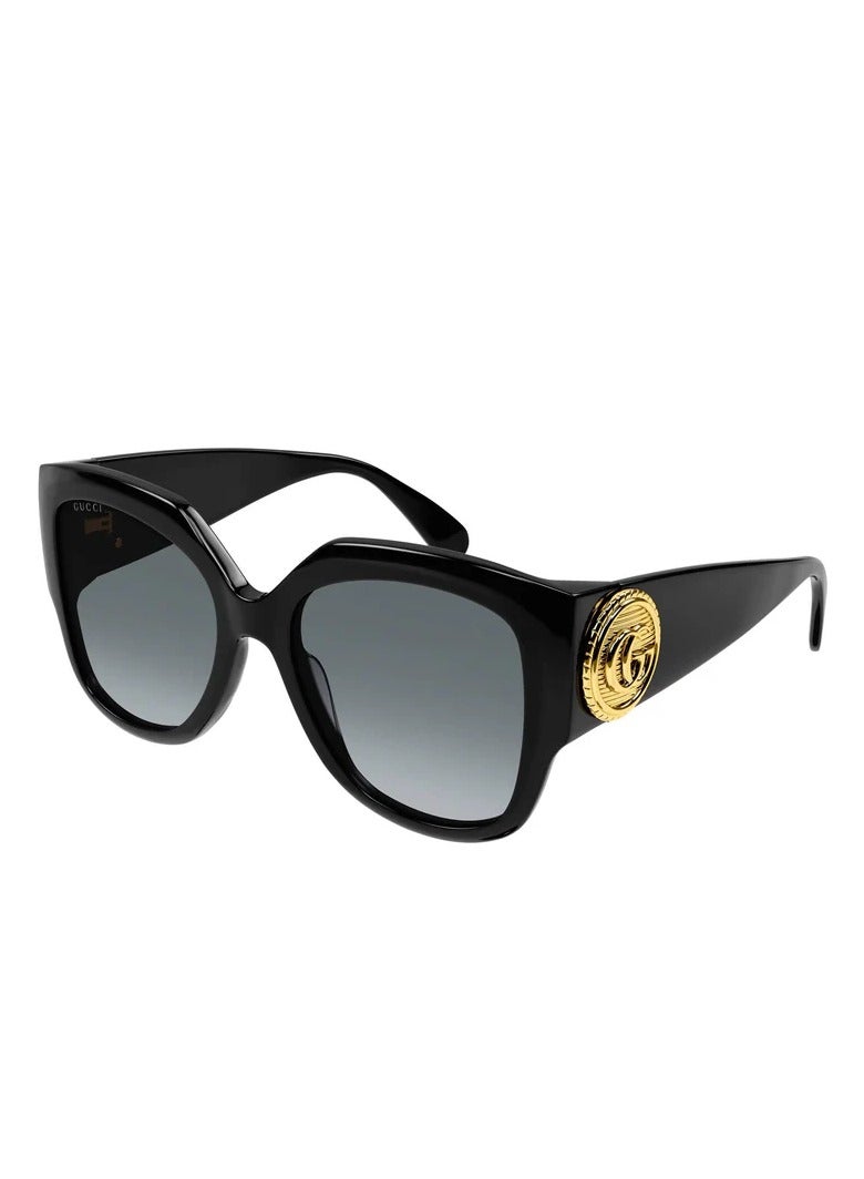 Gucci Square Shiny Black Sunglasses for Women GG1407S-001