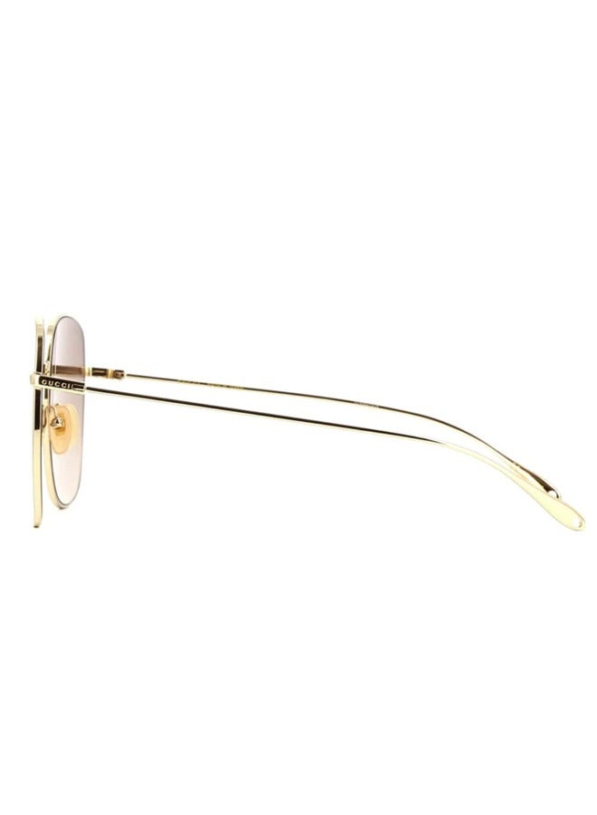 Gucci Square Shiny Gold Sunglasses for Women GG1031S-003