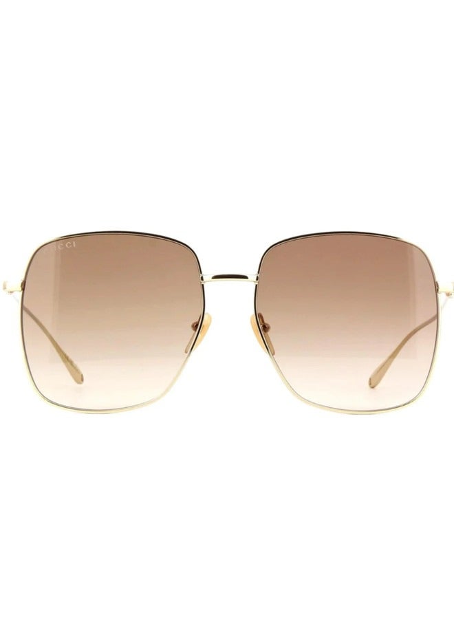 Gucci Square Shiny Gold Sunglasses for Women GG1031S-003
