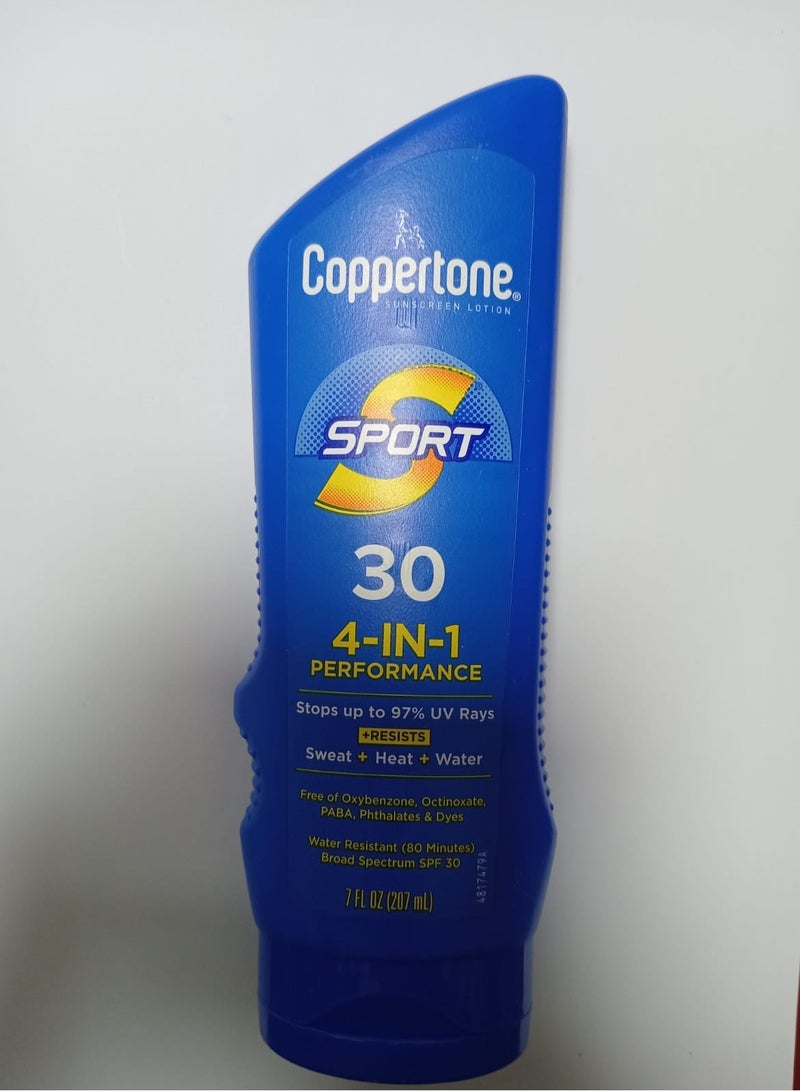SPORT Sunscreen SPF 30 Lotion, Water Resistant Sunscreen, Body Sunscreen Lotion, 7 Fl Oz
