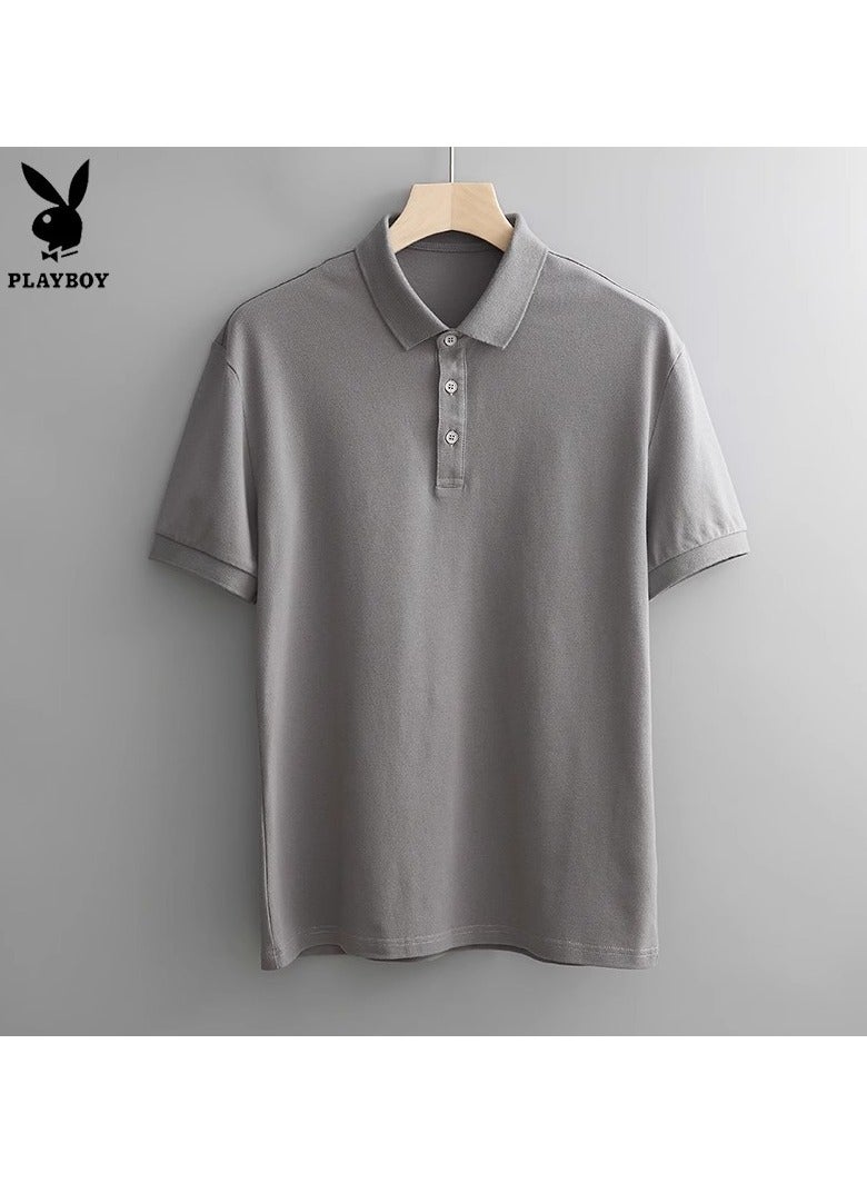 Playboy High End Summer Pure Cotton Polo Shirt Men's Short Sleeves