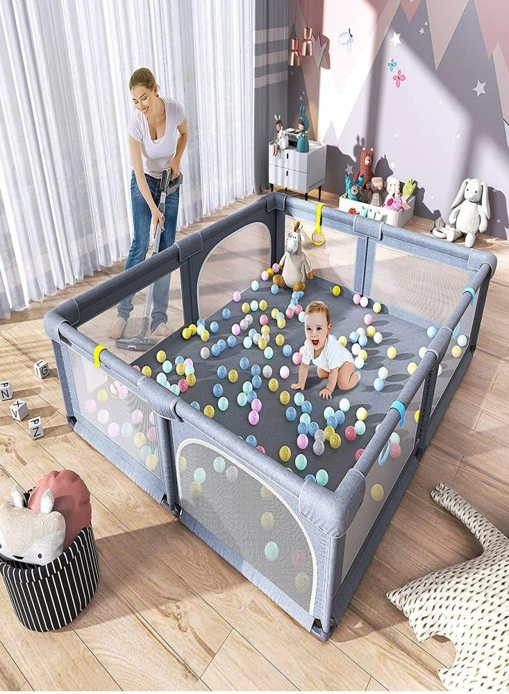 Oasisgalore Baby Playpen Toddler Play Yard Large Baby Fence for Kids Indoor Outdoor