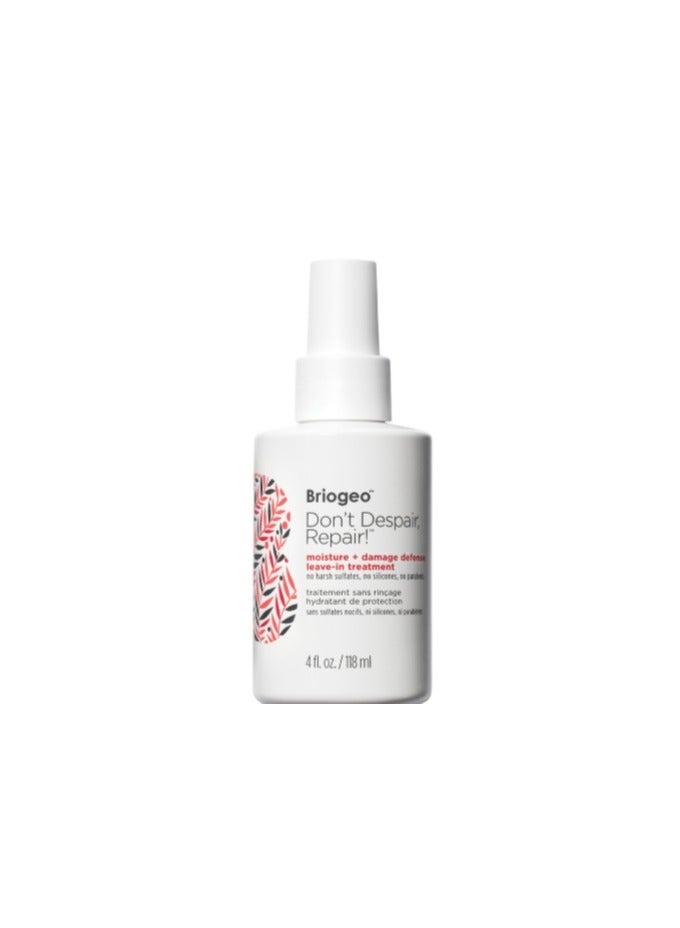 BRIOGEO DON'T DESPAIR, REPAIR! MOISTURE + DAMAGE DEFENSE LEAVE-IN TREATMENT 118ML