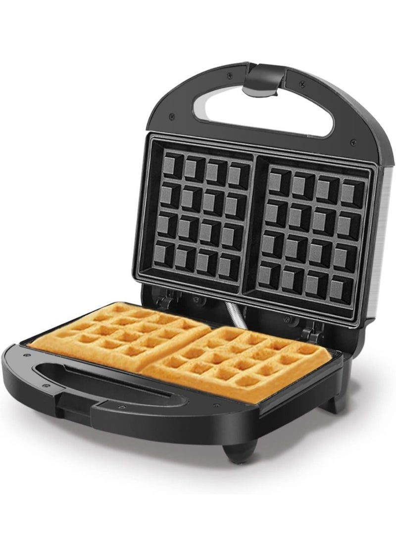 Waffle Maker ,2 Slice Electric Waffle Maker with Safety Lock, Temperature Control, Overheat Protection, and Adjustable Temperature