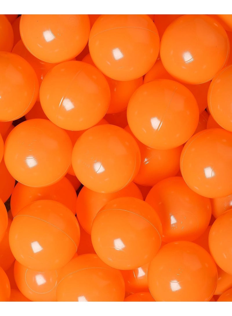 Colorful Orange Play Balls, 100 Count, 7cm Each, Ideal for Pools, Bathtubs and Water Toys