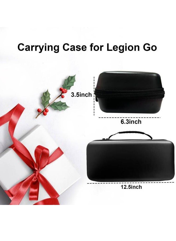Leather Carrying Case for Lenovo Legion Go Handheld, Hard Legion Go Case with Built-In Stand Design, Waterproof Protective Travel Bag Case for Lenovo Legion Go Console Grip, Legion Go Accessories