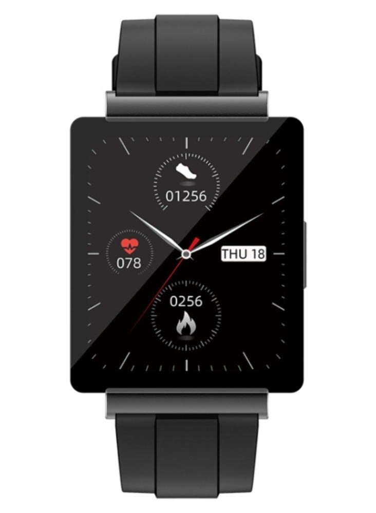 KS01 1.85 Inch Smart Watch Supports Blood Glucose Detection, Blood Pressure Detection, Blood Oxygen Detection(Black)