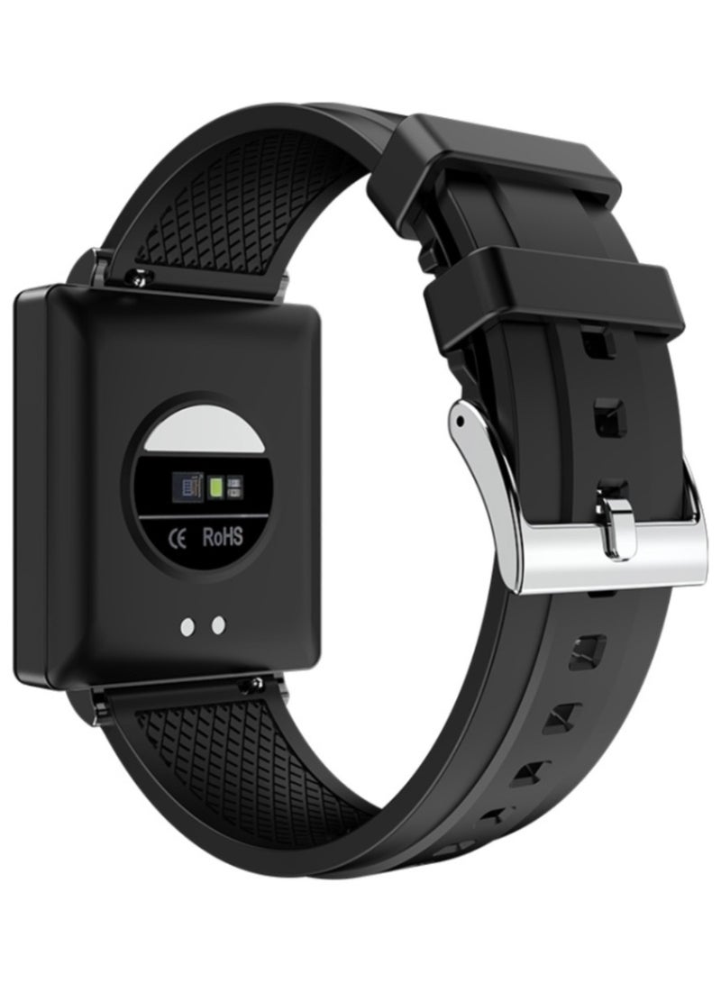 KS01 1.85 Inch Smart Watch Supports Blood Glucose Detection, Blood Pressure Detection, Blood Oxygen Detection(Black)