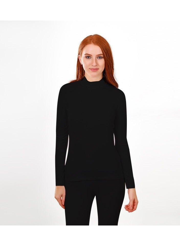 High Neck Long Sleeves Top – Slim Fit Basic Tops - Timeless Style and Comfort Combined for Effortless Elegance in Every Wear