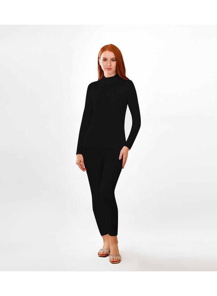 High Neck Long Sleeves Top – Slim Fit Basic Tops - Timeless Style and Comfort Combined for Effortless Elegance in Every Wear