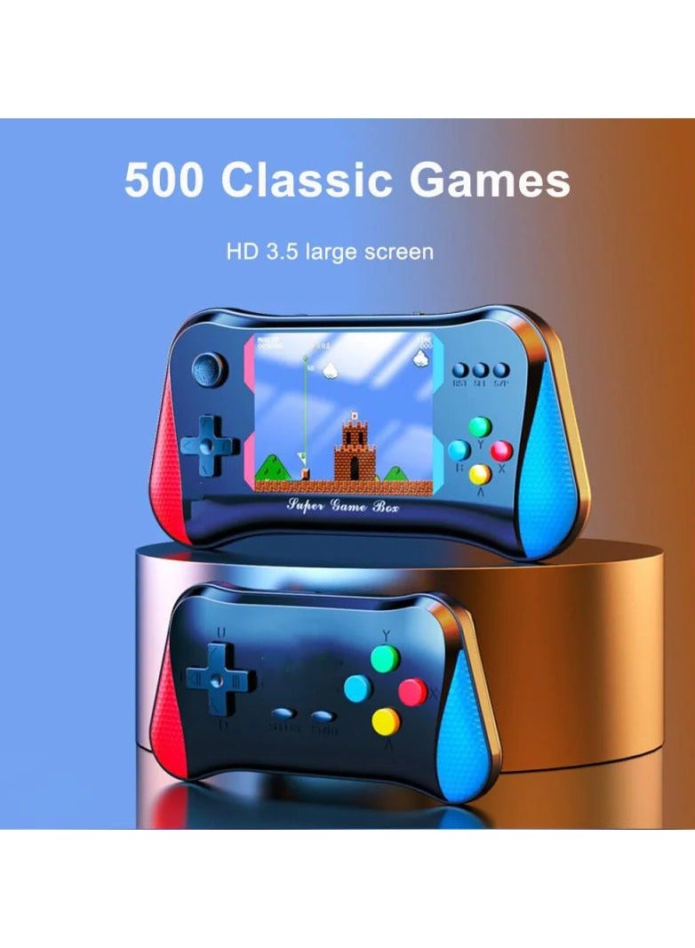 Handheld Console For Kids Adults 500 Classic Retro Video Games With Rechargeable Battery Support 2 Players And TV