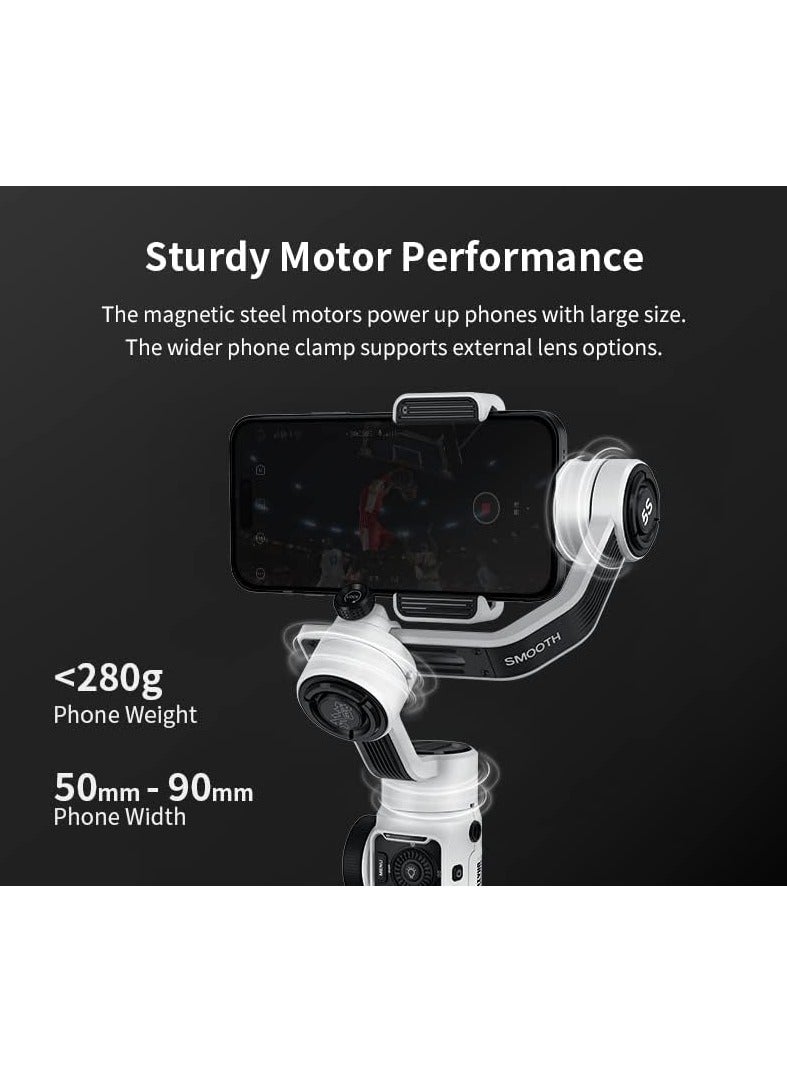 Smooth 5S Combo Pro 3-Axis Handheld Gimbal Stabilizer with Dual-Side Magnetic Lights