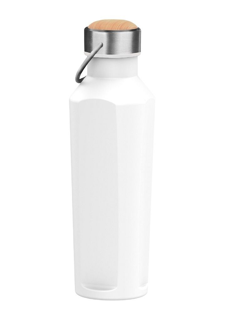 Beautiful Stainless Steel Water Bottle with Bamboo Lid
