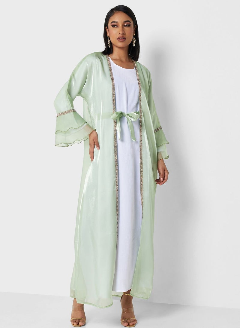 Bell Sleeved Abaya With Inner