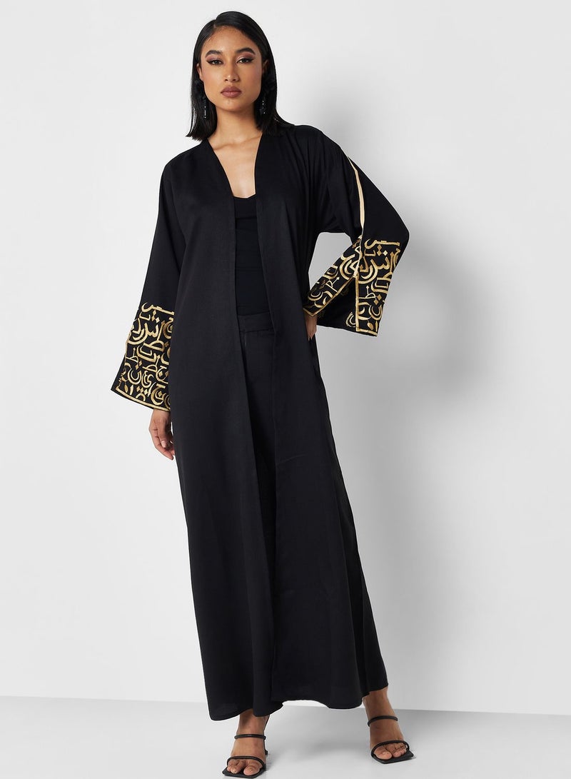 Embroidered Detail Abaya