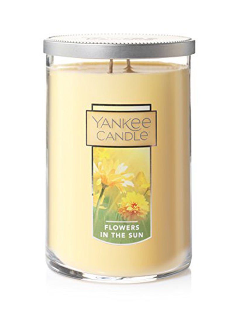 Flowers In The Sun Tumbler Scented Candle Yellow 22inch