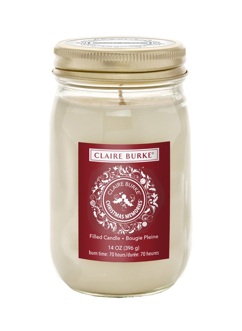 Christmas Memories Filled Scented Candle Ivory
