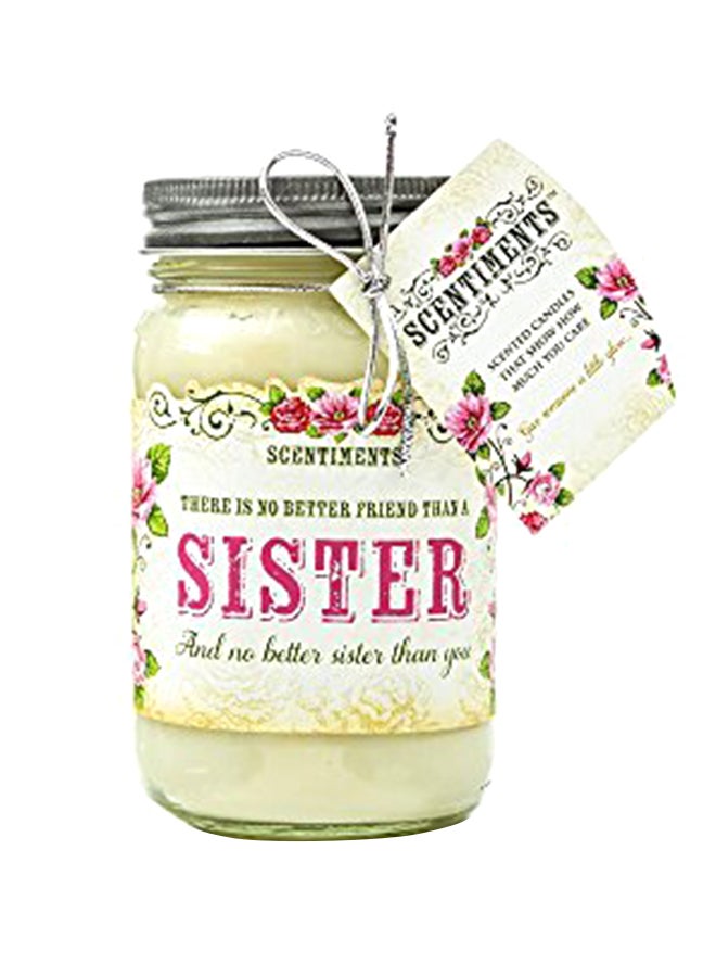 SISTER Gift Candle Cinnamon Scented Fragrance 16oz
