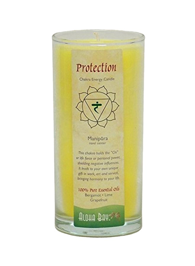 Chakra Candle Jar, Protection, 11 OZ, Yellow