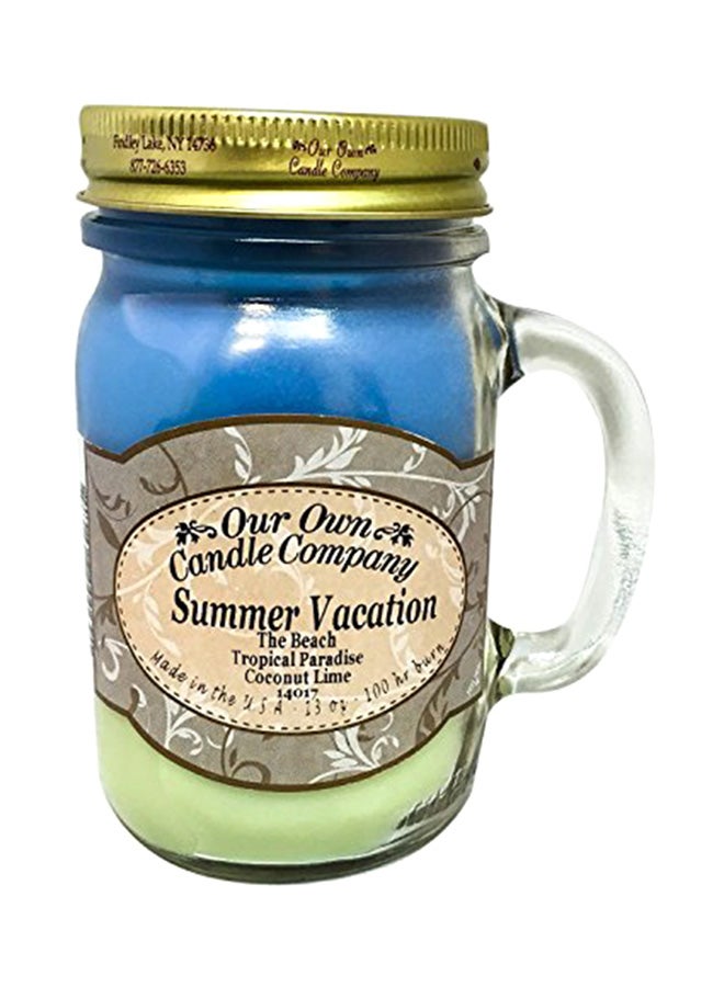 Our Own Candle Company Summer Vacation Scented 13 Ounce Mason Jar Candle