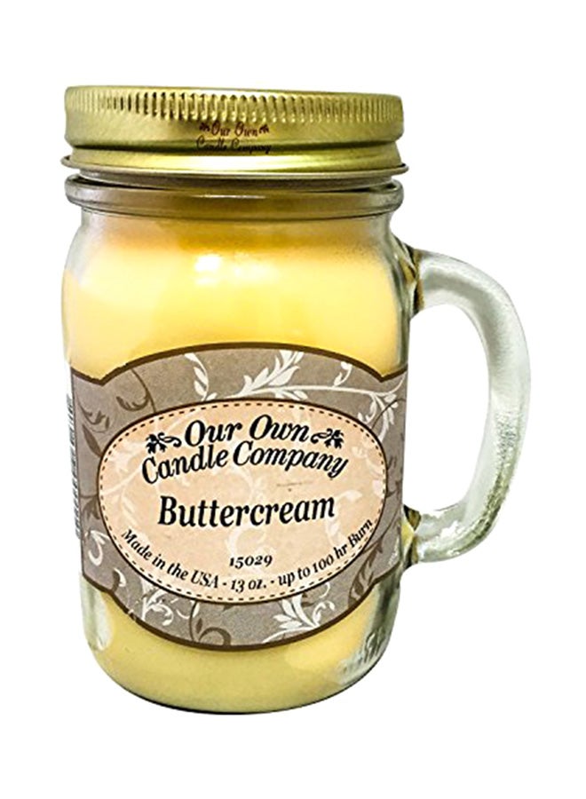 Our Own Candle Company Buttercream Scented 13 Ounce Mason Jar Candle