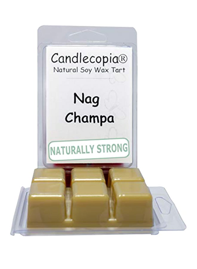 Nag Champa Strongly Scented Hand Poured Vegan Wax Melts, 12 Scented Wax Cubes, 6.4 Ounces in 2 x 6-Packs Multicolour 2X4X2.75 inch