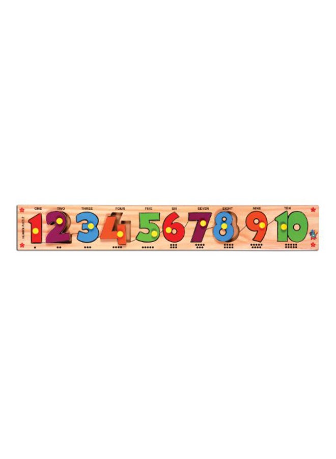 Wooden Number Strip Puzzle