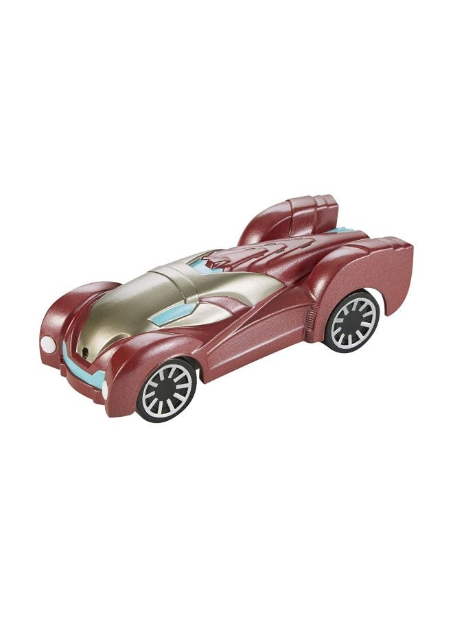 Marvel Flip Fighters Iron Man Character Car Red