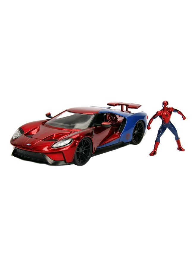Ford GT Diecast Car With Spiderman Figure 99725