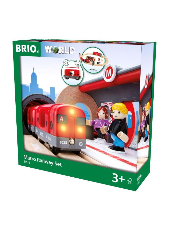 20-Piece Metro Railway Set 33513 Multicolour