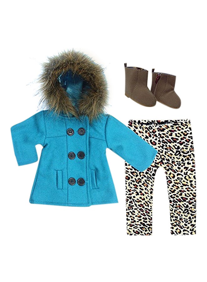 3-Piece Winter Coat Set For 18-Inch Doll