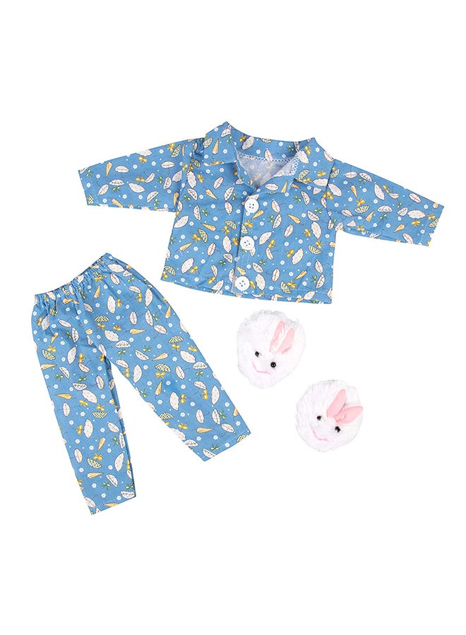 3-Piece Rainy Day Pajama Doll Outfit Set