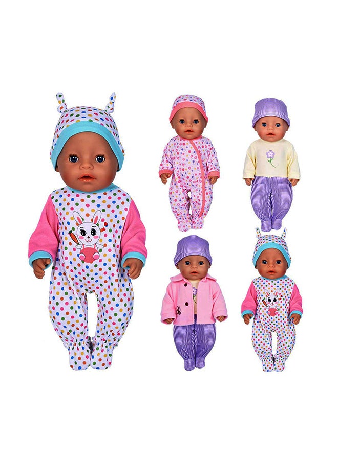 7-Piece Born Baby Doll Cloth With Hat And Coat 15inch